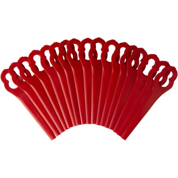 Pakke med 100 erstatningsblader for Einhell batteridrevne gresstrimmere. Plastblader for Einhell batteridrevne gresstrimmere