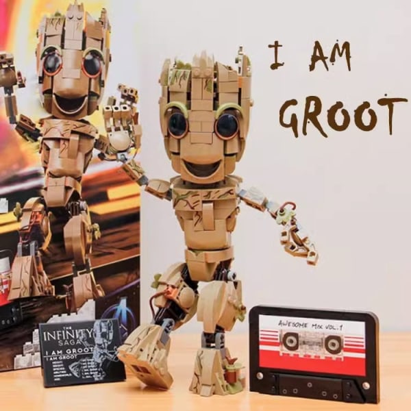 Byggbara leksaker och bebisar i My Name is Groot