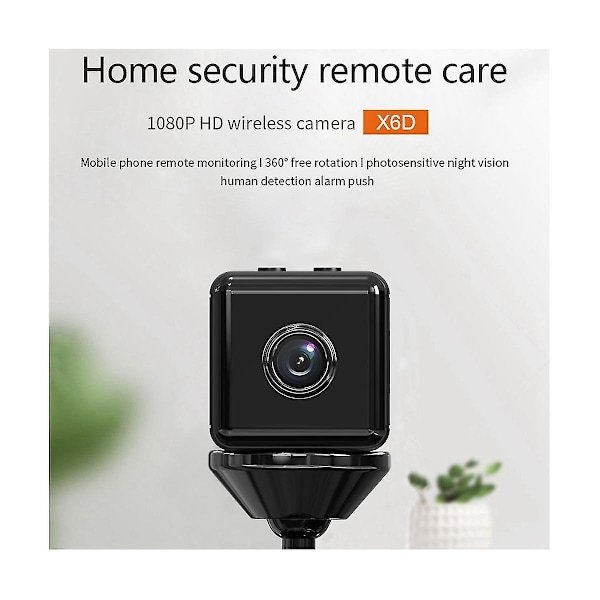 X6d Mini Wifi-kamera 2mp Monteringsbar 64gb Se Hem Wifi-kamera Husdjur 1080p Infd