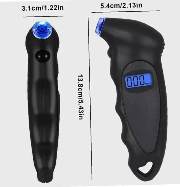 Däcktrycksmätare, 150 PSI Digital Tryckmätare 4 Inställning Däcktrycksmätare,