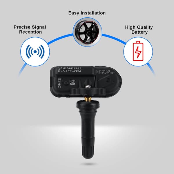 2025 Seneste Model TPMS Sensor 68249197AA Forprogrammeret Dæktryksovervågningssystem Erstatning for 2014-2018 RAM 1500 2500 3500 4500 5