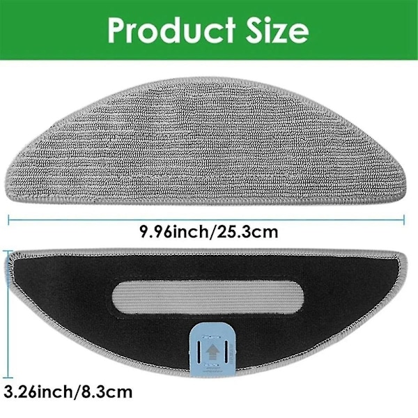 16 stk. moppeputer for Combo I5, I5+, J5, J5+ robotstøvsuger, mikrofiber, vaskbar, gjenbrukbar moppeklut