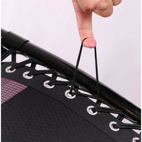 Fritids hvilestol tilbehørsbok Elastisk gummibånd strikk slitasje trekksnor kustreng tau-svart, 2 stk 2,2 m, 2 stk 1,4 m