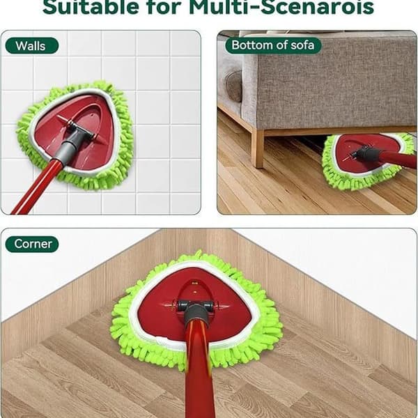 5-pak egnet til Vileda/O-Cedar Easywring spin moppe erstatningshoved, chenille moppekludbetræk, moppehoved
