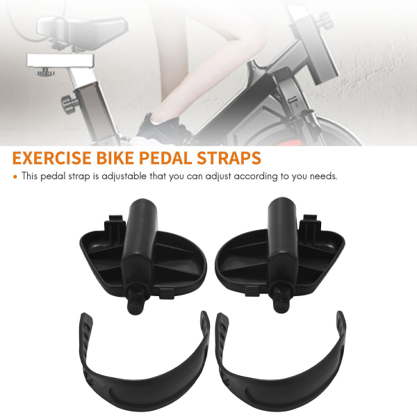 1 par motionscykelpedal Udvidet cykelpedal med pedalstropper til stationær motionscykel