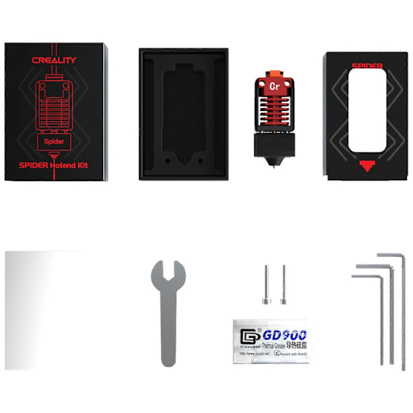 CREALITY Spider Högtemperatur Hotend Snabb Uppvärmning och Värmeavledning för 3D-skrivare Ender-3 Pro/Ender-3/Ender-3 V2/Ender-5/Ender-2/CR-10 S5/CR-10/CR-20 Pr