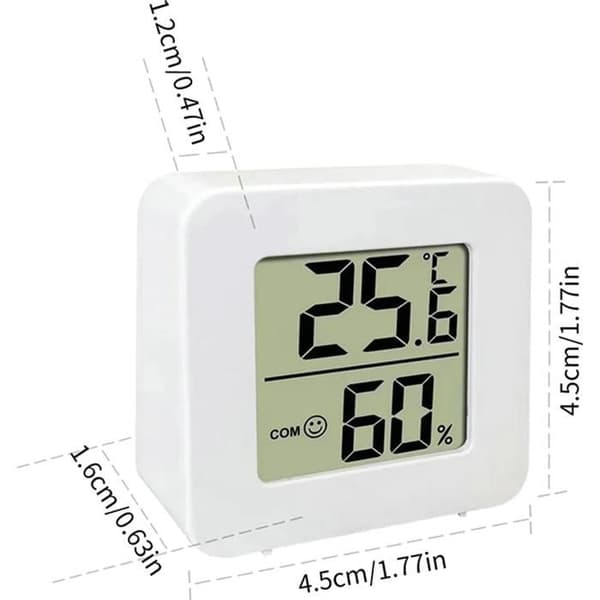 Pakke med 5 digitale indendørs termometre, smart LCD-hygrometer