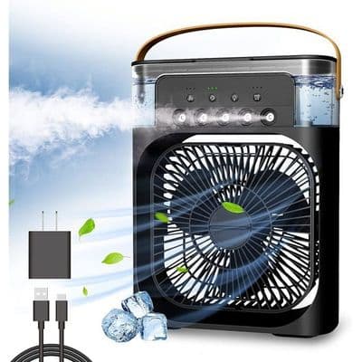 Kannettava ilmastointilaite FF - 3 nopeutta - 7 LED-väriä - USB Type-C