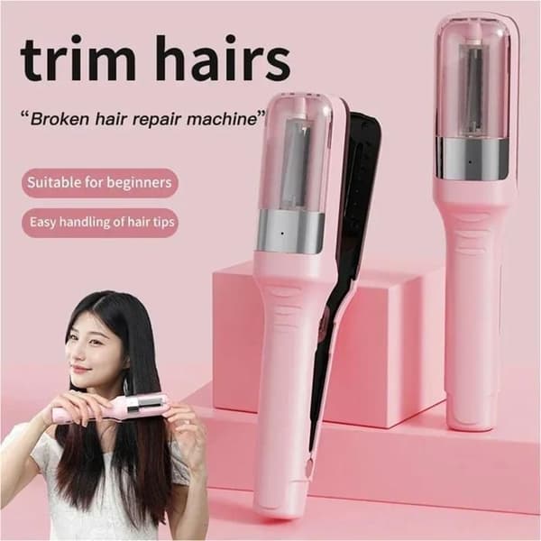 Split-end trimmer - removes split ends quickly, suitable for all hair (≥chin), new/sealed, gift - Label trimmer
