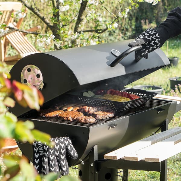 Grillkurv i rustfritt stål
