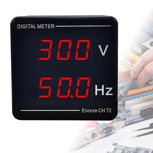 Høyytelses Digital Voltmeter Frekvens Panel Meter AC50-500V LED-Display