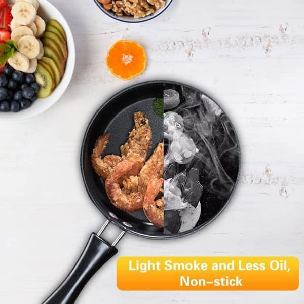 Ministekepanne, 12 cm, non-stick, rustfritt stål, bærbar, med non-stick belegg, for egg, bacon