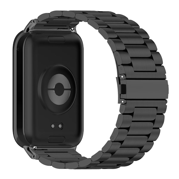 Rostfritt stål klockarmband för Xiaomi Smart Band 8 Pro, med verktyg, fjäderstång, svart klockarmband