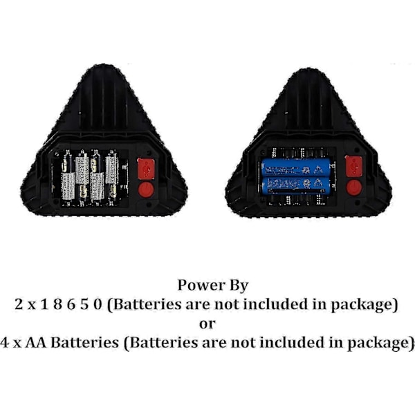 Varningstriangel LED Arbetslampa Bil Väg Nödlampa USB Uppladdningsbar 4 Lägen