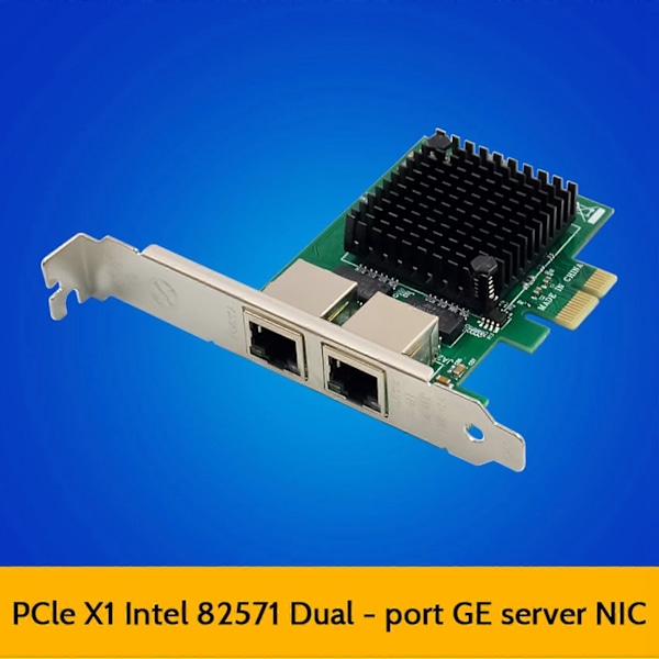 PCIE X1 82571 Gigabit Server Nettverkskort PCIE Ethernet Nettverkskort Dual Port RJ45 Ethernet Adapter