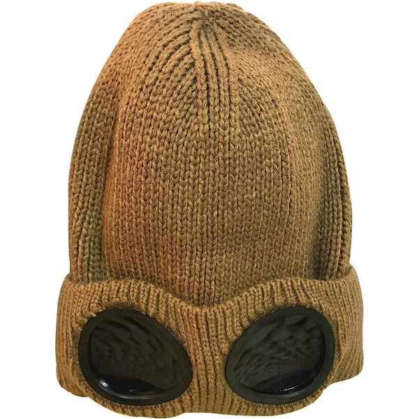 Ørebeskyttelse uldhue plus fløjl varm krøllet hat efterår og vinter udendørs ski pullover kaki khaki