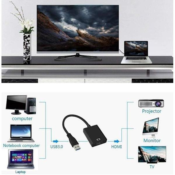USB 3.0 til HDMI-adapter