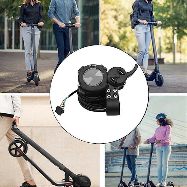 För DAMAO MA01 Elektrisk Scooter LCD Display Instrumentbräda Bakgrundsbelysning 36V-72V Knog Gasreglage Strömbrytare Ele