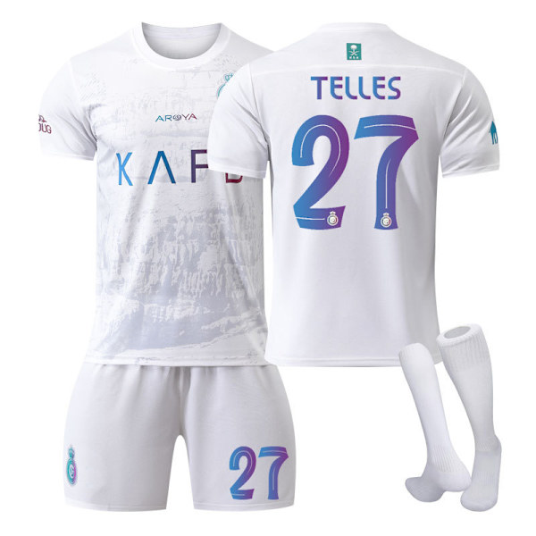 2324 Riyadh Victory Jersey 2 Vieraspelipuku Miesten ja naisten puku Jalkapallopaita NO.27 M