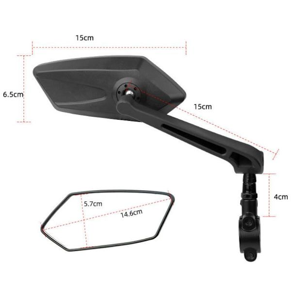 2 cykelbackspeglar