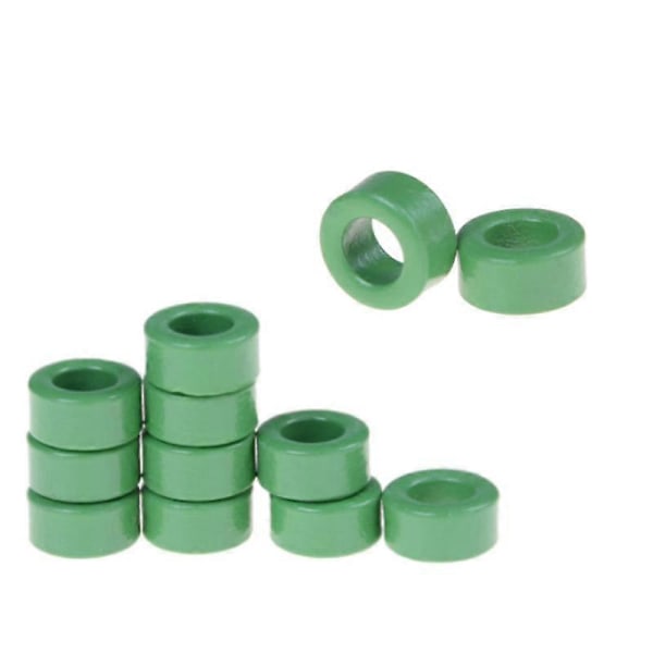 10 st Induktorspolar Grön Toroid Ferritkärna 10mm x 6mm x 5mm