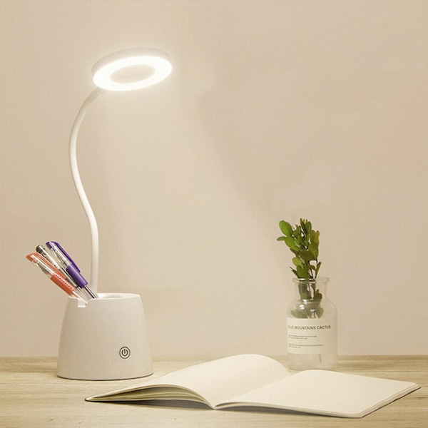Pen holder bordlampe (hvid)