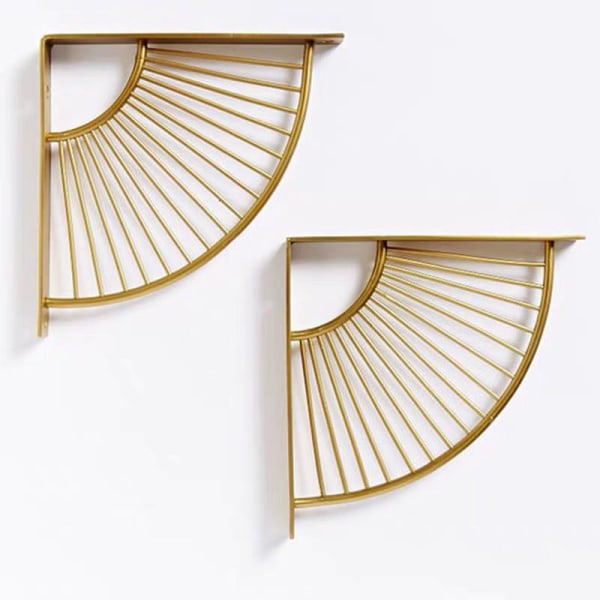 Iron brackets in wall storage rack z brackets i-gold, 15*15cm, 1 pair