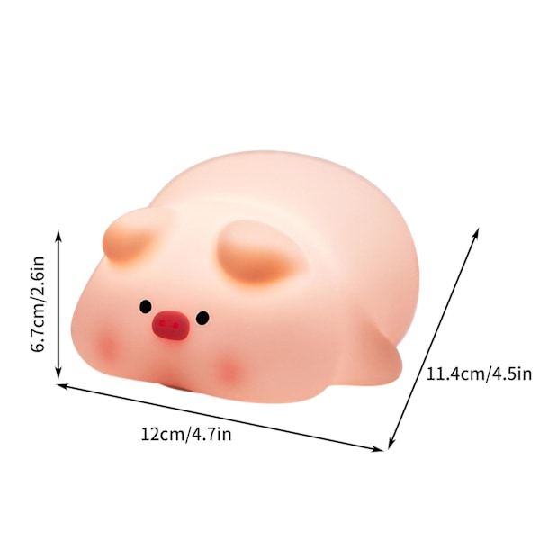 Bedårande nattlampa för barn söt gris silikon barnkammare nattlampor 3 av ljusstyrka justering för sovrum vardagsrum