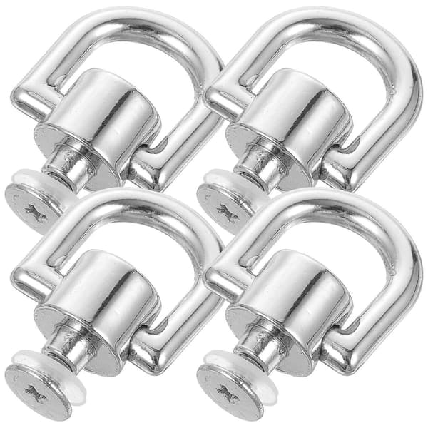 Rivet Studs Ringe D Form Zinklegering Roterbar Multifunktionel Rygsæk Taske Tilbehør 4 stk