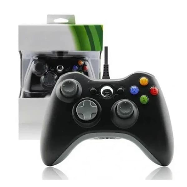 Kablet Gamepad til Xbox 360 Universal Vibration Kablet Joystick Gaming Controller til Android til PC Sort
