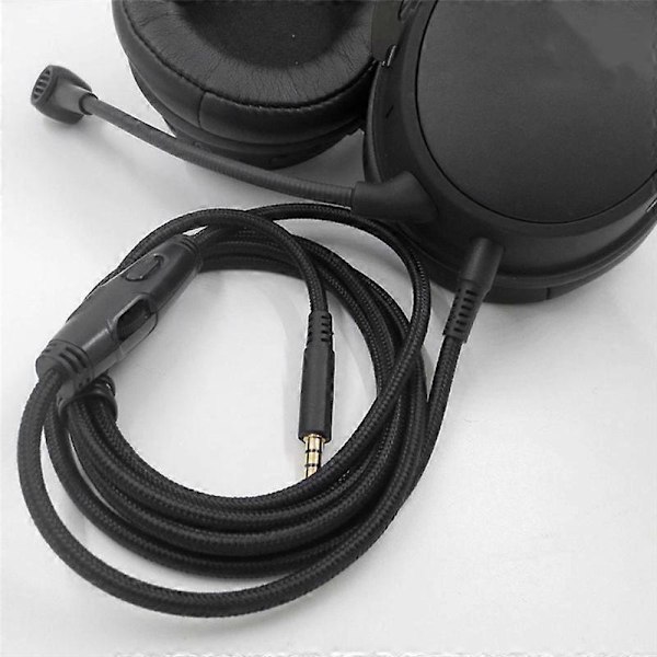 För -HyperX Cloud Alpha/-HyperX Cloud Core Flight Hörlurskabel med Volymkontroll Ljudkontroll