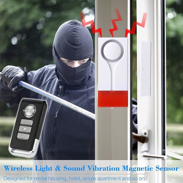 Dør- og vindusalarm - 105 Db høy trådløs alarm