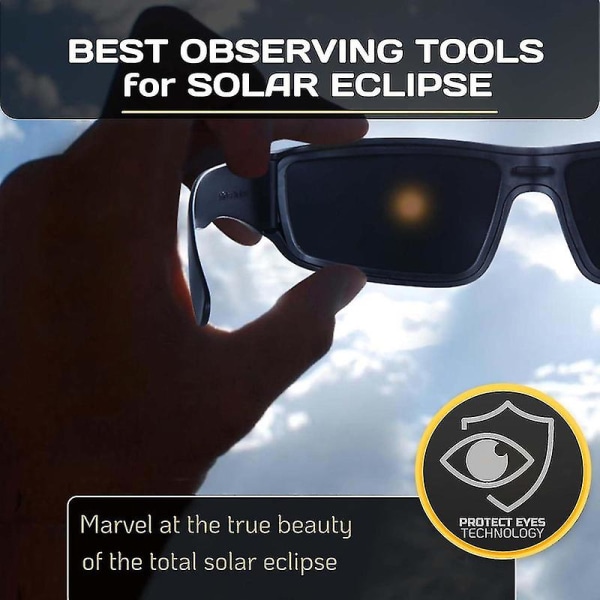 4 Pack Solar Eclipse Glasses ISO 12312-2:2015(E) & CE-sertifioidut turvavarjostimet suoraan auringonvaloon katsomiseen AAS:n suositusluettelo WR