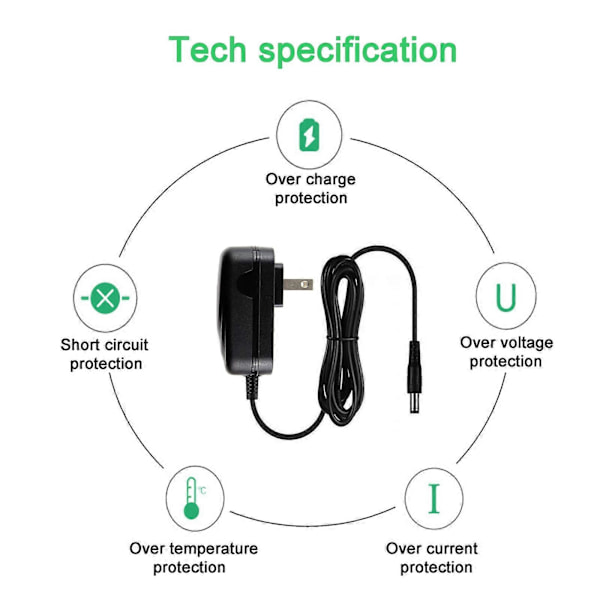 15V myVolts erstatning strømforsyning kompatibel med Theragun Mini G4, MINI-PKG-US, MINI-PKG-AU, 4. generasjons massasjeapparat