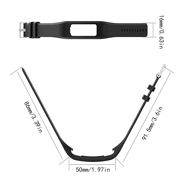 Til Vivofit 1 2 Silikone Rem Bælte Vandtæt Åndbar Blød Armbånd