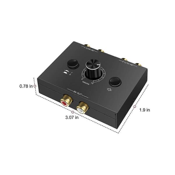 2 Ind 1 Ud 1 Ind 2 Ud Hurtig Audio Switcher Volumenkontrol Controller til Multi-Enhedsforbindelse