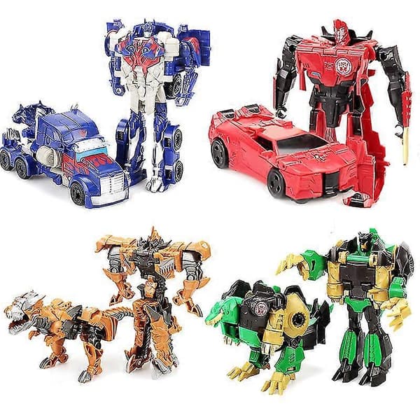 Transformerende Legetøjsbil til Børn 12cm Transformations Robot Kit Legetøjsmodeller 2 I 1 Et Trin Model Deformeret Billegetøj til Drengegave