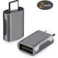 USB C til USB OTG-adapter, USB 3 til 3.0-adapter, kompatibel med MacBook, Microsoft Surface Go og andre enheter (2 stk)