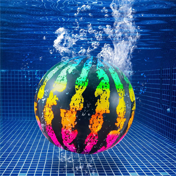 Watermelon Ball Rainbow PVC Oppblåsbar Barneball Elastisk Ball Strandfest Rainbow Ball