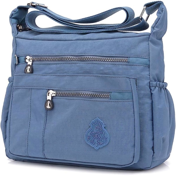 Crossbody-väska för kvinnor Nylon vattentät axelväska Messenger-väska Lättviktsfickor
