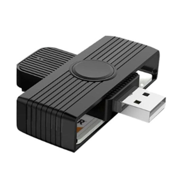 Sort CR318 Smartkortlæser til Bankkort SIM ID Cloner Connector Adapter USB2.0 Standard til Og