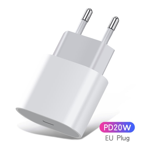 2023 2 Pack - iPhone Laddare - Snabbladdare - Adapter 20W Vit One Size