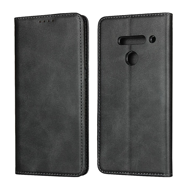 For Lg V50 Thinq Calf Texture Magnetic Horizontal Flip Leather Case With Holder & Card Slots & Wallet