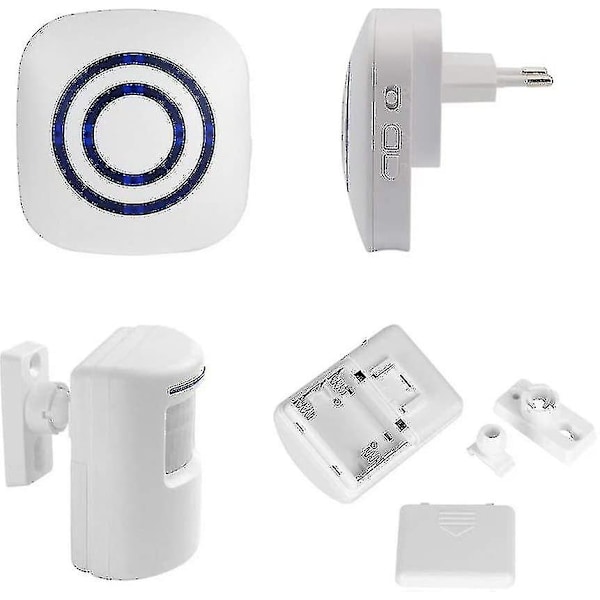2024, passagealarm, butiksklokker, trådløst alarmsystem med bevægelsessensor infrarød menneskekropssensor dørklokke velkomstapparat smart home alarm