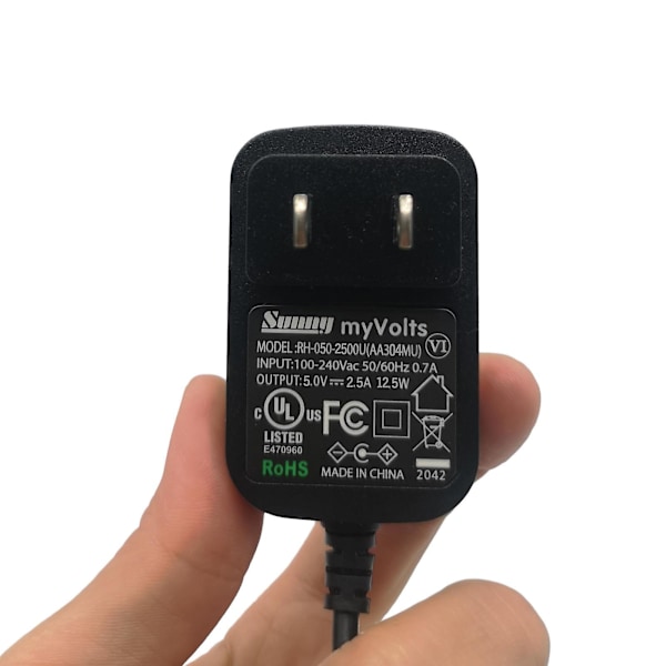 5V myVolts erstatningsstrømadapter kompatibel med Marantz Pro PMD661 MKII opptaker