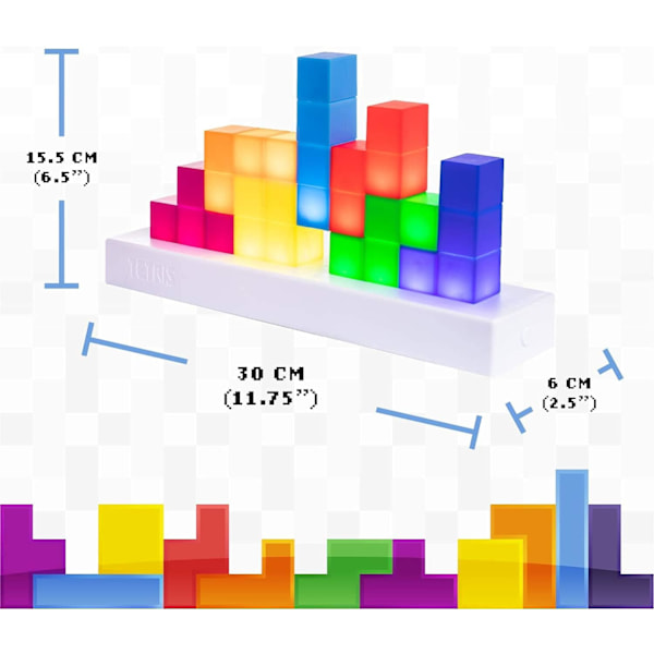 Tetris Lampa, Attoe LED Tetris Stapelbar Nattlampa