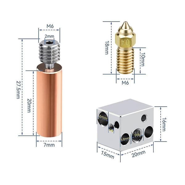 For Elegoo Neptune 4 4Pro Full Hotend Heating Rod Thermistor POM Wheel Socks Coupling Parts 3D Printer