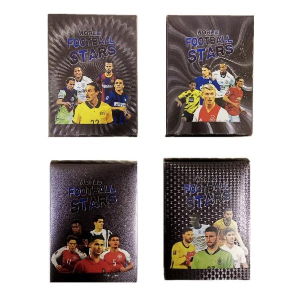Fodboldkort stjernekort guldfoliekort 55 stk uden duplikering black