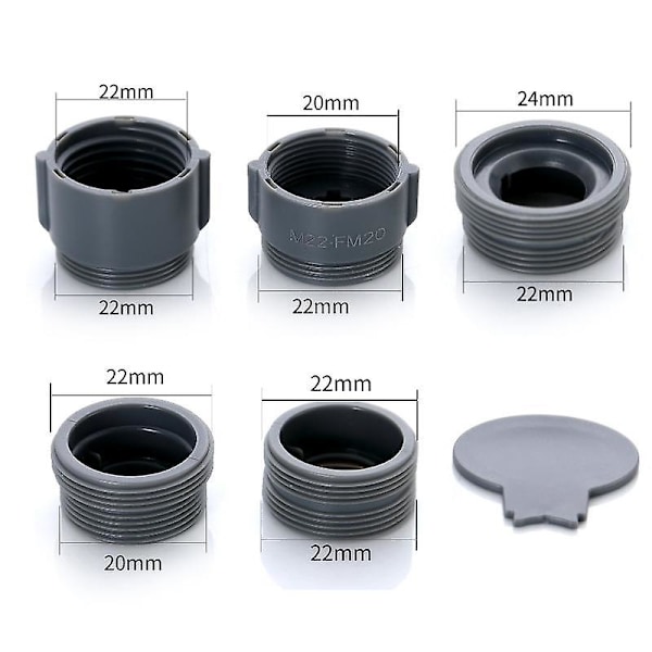 1 Sæt G1/2 M20 M22 M24 F20 Gevindforbindelse Messing Til Vandhane Omdannelse Reparation Tap Adapter Vandhane Anti-stænk Bubbler Special Adapter Tilbehør