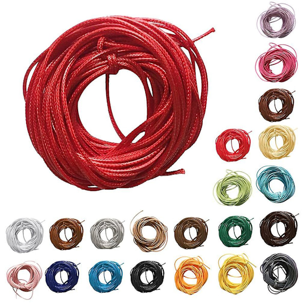 3x10m Vaxad Nylontråd Snöre String Passar Väv Smycken 1,5mm Ljusgul